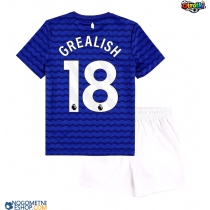 Otroški Nogometni dresi Everton Jack Grealish #18 Domači 2025-26 Kratek Rokav (+ Kratke hlače)